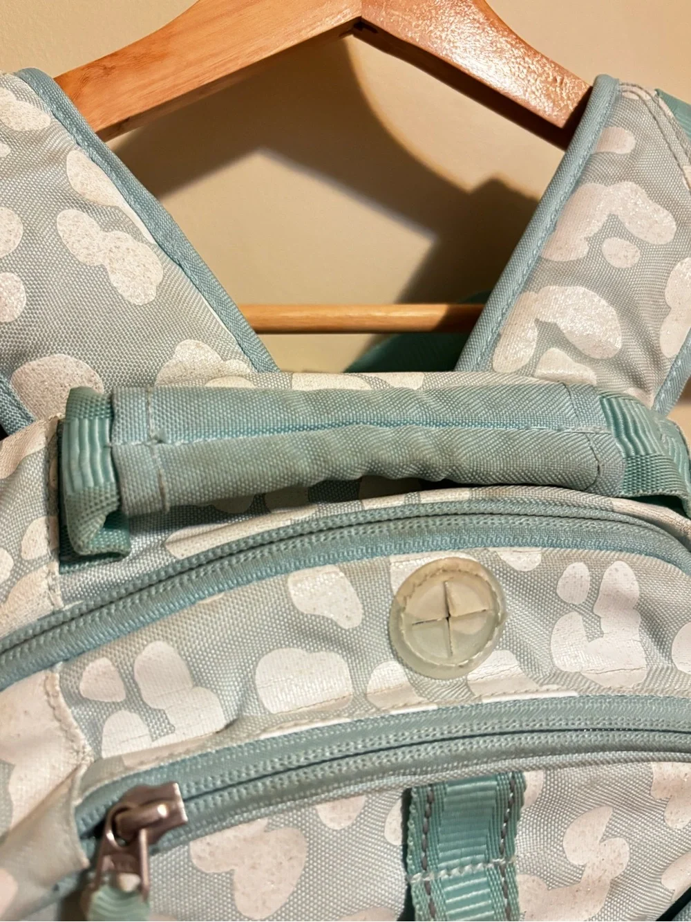Mackenzie Aqua Cheetah Glitter Backpack